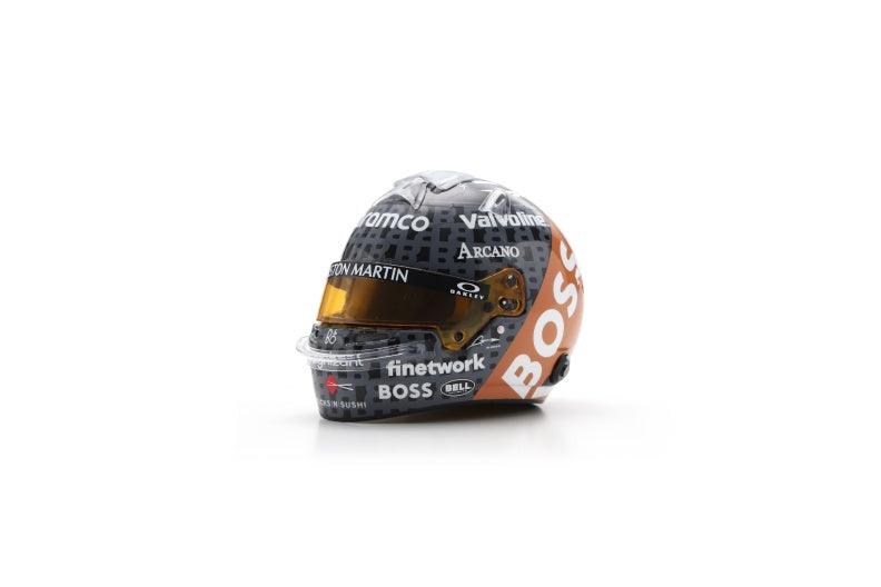 Fernando Alonso Helmet - Aston Martin Racing British GP 2024 Helmet - 1/5 Proportion Mini Helmet