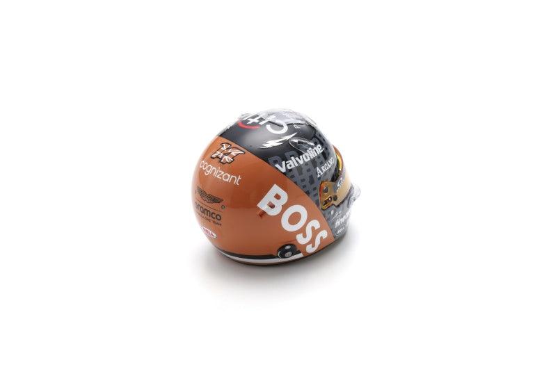 Fernando Alonso Helmet - Aston Martin Racing British GP 2024 Helmet - 1/5 Proportion Mini Helmet