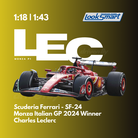 Charles Leclerc - Scuderia Ferrari SF-24 Monza Italian GP 2024 Winner P1 - Looksmart F1 Model Car