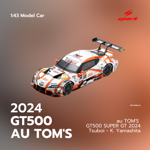 au TOM'S GR Supra No.36 TGR TEAM au TOM'S GT500 SUPER GT 2024 - 1/43 Spark Model Car