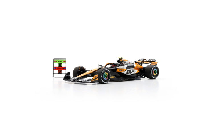 Lando Norris Singapore GP 2024 Winner McLaren MCL38 Special Livery Model Car - Spark Model