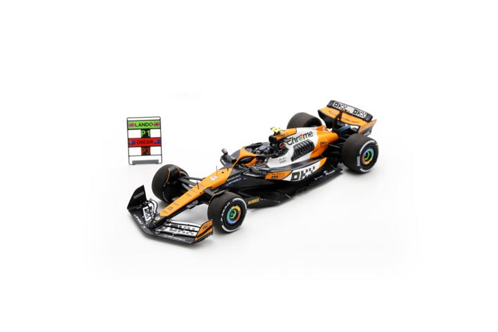 Lando Norris Singapore GP 2024 Winner McLaren MCL38 Special Livery Model Car - Spark Model