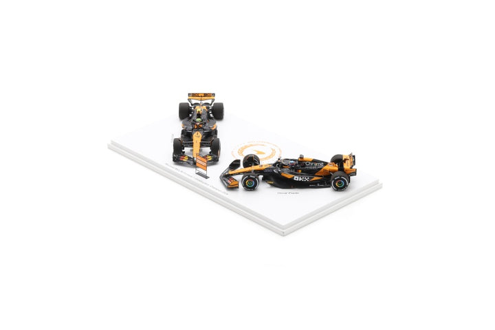 Lando Norris & Oscar Piastri Abu Dhabi GP 2024 Winner McLaren MCL38 Model Car Constructor Champion Edition - Spark Model