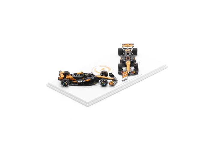 Lando Norris & Oscar Piastri Abu Dhabi GP 2024 Winner McLaren MCL38 Model Car Constructor Champion Edition - Spark Model