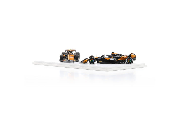 Lando Norris & Oscar Piastri Abu Dhabi GP 2024 Winner McLaren MCL38 Model Car Constructor Champion Edition - Spark Model