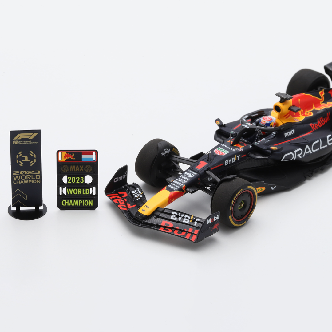 Red Bull Racing RB19 | World Champion Qatar GP 2023 Max Verstappen Model Car - Spark Model
