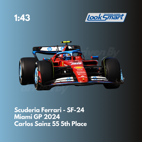 Scuderia Ferrari SF-24 Miami GP 2024 Carlos Sainz 5rd - Special Livery - Looksmart F1 Model Car