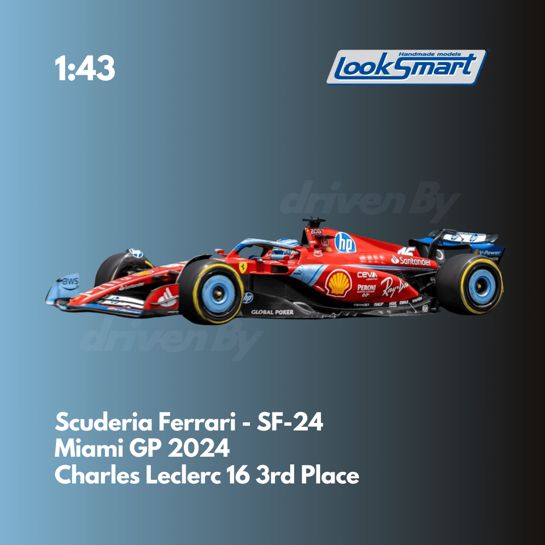 Scuderia Ferrari SF-24 Miami GP 2024 Charles Leclerc 3rd  - Special Livery - Looksmart F1 Model Car