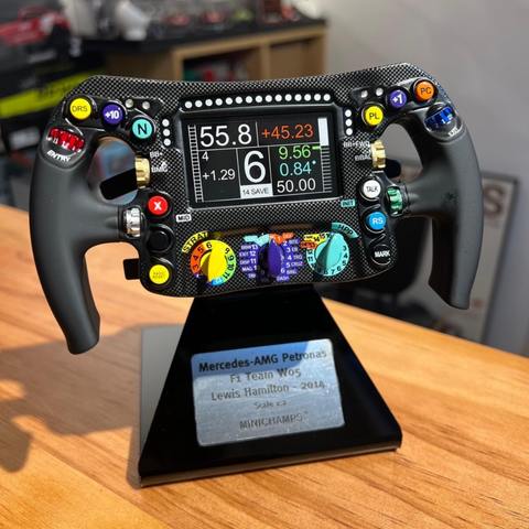 Lewis Hamilton W05 Steering Wheel - F1 Season 2014 - Minichamps 1:2 Model Steering Wheel