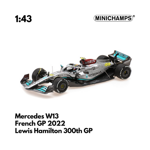 Lewis Hamilton 300 GP Mercedes W13 E PERFORMANCE - FRENCH GP 2022 Model Car Minichamps