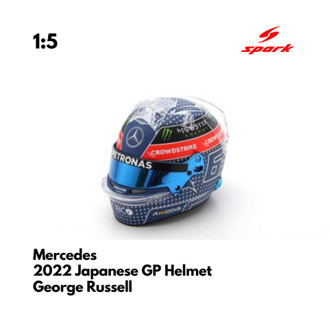Mercedes F1 - George Russell 2022 F1 Japanese GP - 1/5 Proportion Mini Helmet