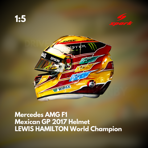 Lewis Hamilton - Mercedes AMG F1 Mexican GP 2017 4x World Champion  - 1/5 Proportion Spark Mini Helmet