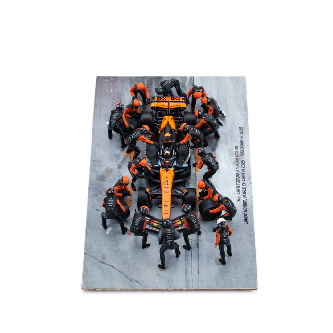 McLaren MCL39 2025 Abu Dhabi GP 1:64 Pit Stop Diorama Crew Figure Set - Minichamps
