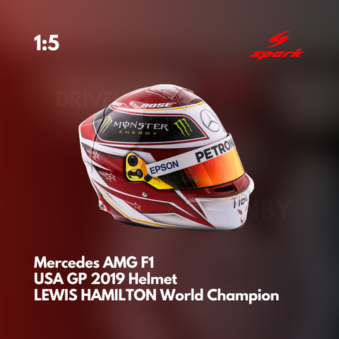 Lewis Hamilton - Mercedes AMG F1 US GP 2019 Helmet - 1/5 Proportion Spark Mini Helmet