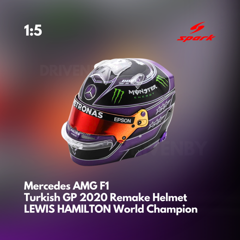 Lewis Hamilton - Mercedes AMG F1 Turkish GP 2020 7x World Champion - 1/5 Proportion Spark Mini Helmet