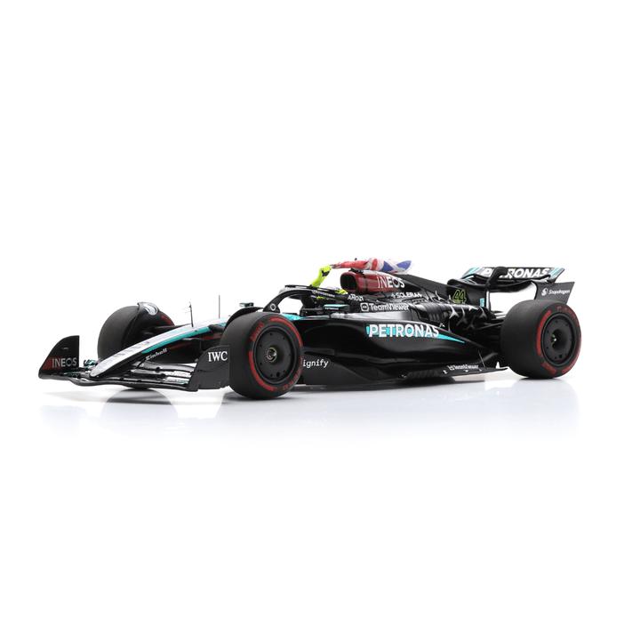 Lewis Hamilton British GP 2024 Mercedes F1 W15 (With British Flag) Model Car - Spark Model