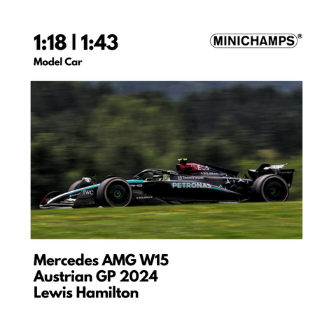 Lewis Hamilton Austrian GP 2024 Mercedes F1 W15 Model Car - Minichamps