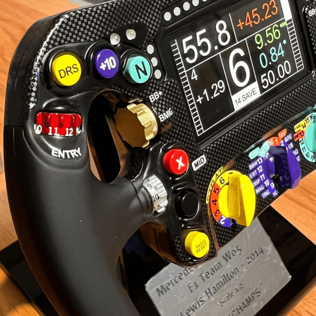 Lewis Hamilton W05 Steering Wheel - F1 Season 2014 - Minichamps 1:2 Model Steering Wheel