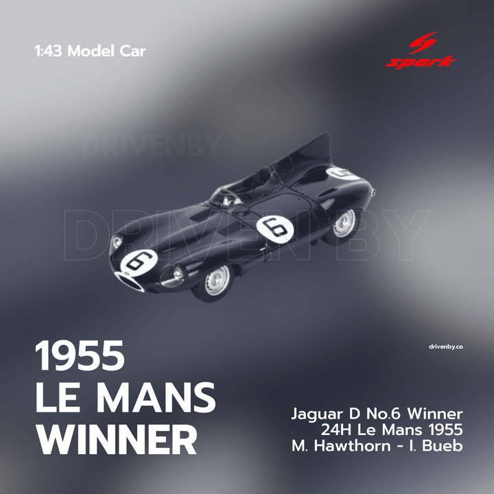Jaguar D No.6 Winner 24H Le Mans 1955 - Heritage Spark Model Car