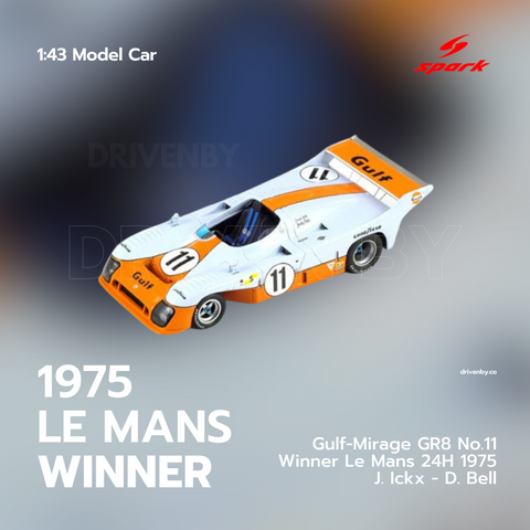 Gulf-Mirage GR8 No.11 Winner Le Mans 24H 1975 - Heritage Spark Model Car