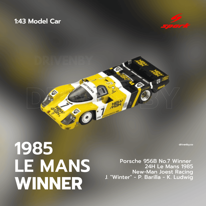 Porsche 956B No.7 Winner 24H Le Mans 1985 - Heritage Spark Model Car