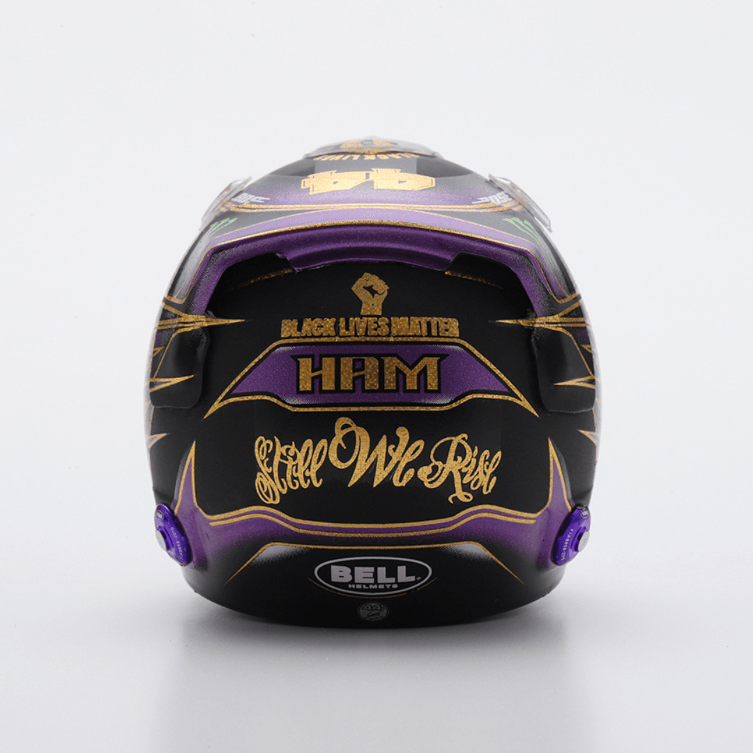 Lewis Hamilton - Mercedes AMG F1 Abu Dhabi 2020 Helmet Special Edition 7x World Champion - 1/5 Proportion Spark Mini Helmet