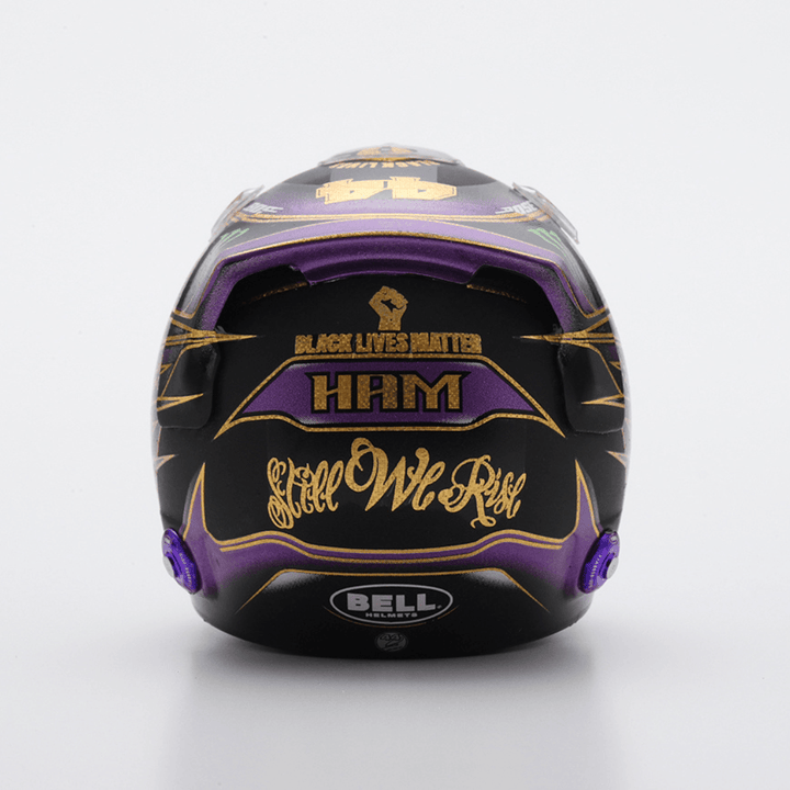 Lewis Hamilton - Mercedes AMG F1 Abu Dhabi 2020 Helmet Special Edition 7x World Champion - 1/5 Proportion Spark Mini Helmet