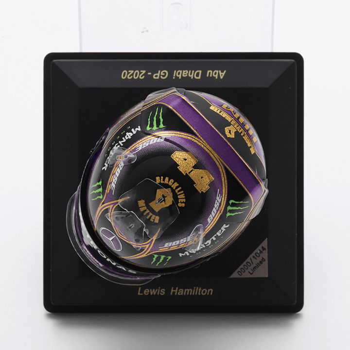 Lewis Hamilton - Mercedes AMG F1 Abu Dhabi 2020 Helmet Special Edition 7x World Champion - 1/5 Proportion Spark Mini Helmet