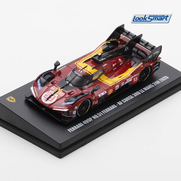 Ferrari 499P 2025 Le Mans 24H No.51 - Looksmart Scale 1:64 Model Car