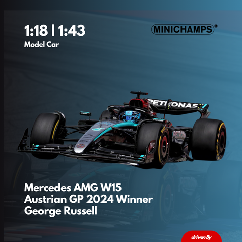 George Russell Austrian GP Winner 2024 Mercedes F1 W15 Model Car - Minichamps