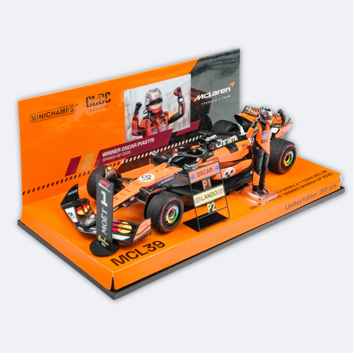 Oscar Piastri Winner Spanish GP Model Car -  McLaren F1 MCL39 2025 Special Livery | 1:43 Minichamps Model Car