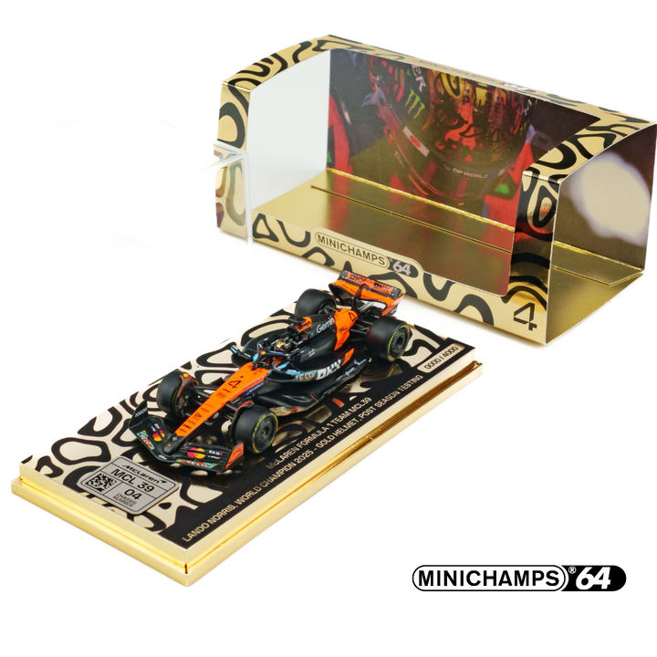 Lando Norris World Champion McLaren MCL39 - Test Abu Dhabi  - 1:64 Minichamps Model Car (Event Special Edition)