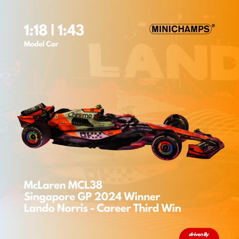 Lando Norris McLaren MCL38 - Singapore GP 2024 Special Livery Model Car - Minichamps