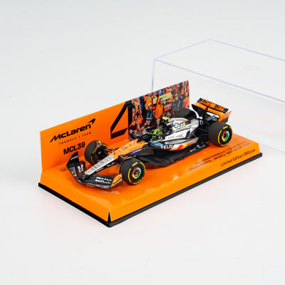 Lando Norris British GP Winner 2025 Chrome Livery McLaren F1 Team MCL39 –  Minichamps Mode Car