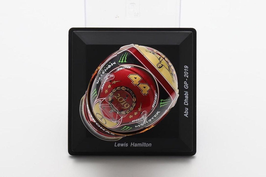 Lewis Hamilton - Mercedes AMG F1 Abu Dhabi 2019 Helmet Special Edition 6x World Champion - 1/5 Proportion Spark Mini Helmet