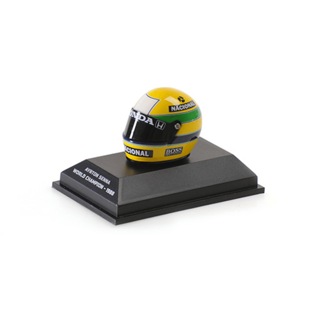 Ayrton Senna F1 World Champion 1988 Model Helmet - Minichamps 1:8 Model Helmet