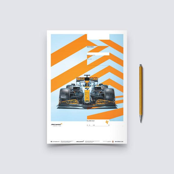 MCLAREN X GULF - LANDO NORRIS - 2021 Automobilist Poster