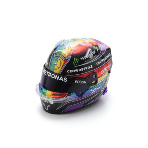 Lewis Hamilton - Mercedes AMG F1 Abu Dhabi GP 2021 Helmet Rework Edition- 1/5 Proportion Spark Mini Helmet