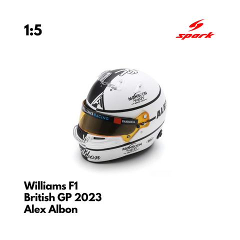 Williams F1 1/5 Proportion Mini Helmet Alex Albon British GP 2023