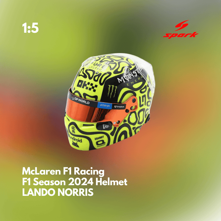 Lando Norris Helmet 2024 Season Helmet McLaren F1 Team - Spark 1:5 Helmet (Re-Production)