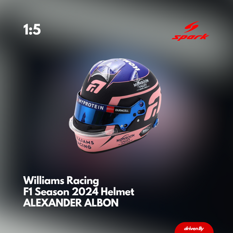 Alex Albon - Williams Racing Season 2024 Helmet - 1/5 Proportion Mini Helmet