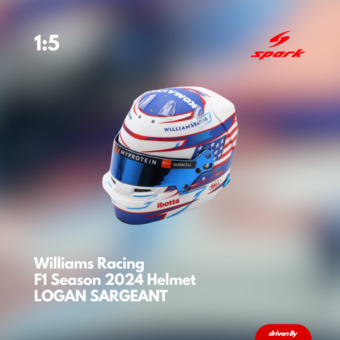 Logan Sargeant - Williams Racing F1 Season 2024 Helmet - 1/5 Proportion Mini Helmet