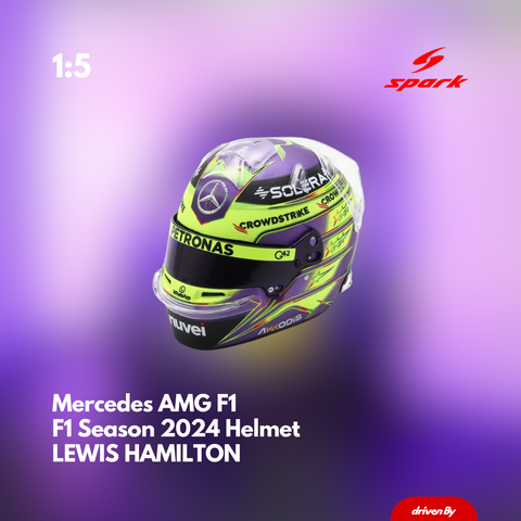 Lewis Hamilton - Mercedes AMG F1 Season 2024 Helmet - 1/5 Proportion Mini Helmet