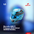 George Russell - Mercedes AMG F1 Season 2024 Helmet - 1/5 Proportion Mini Helmet