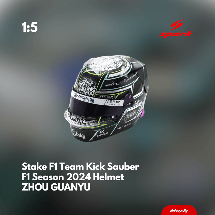 Zhou GuanYu - Kick Sauber F1 Season 2024 Helmet - 1/5 Proportion Mini Helmet