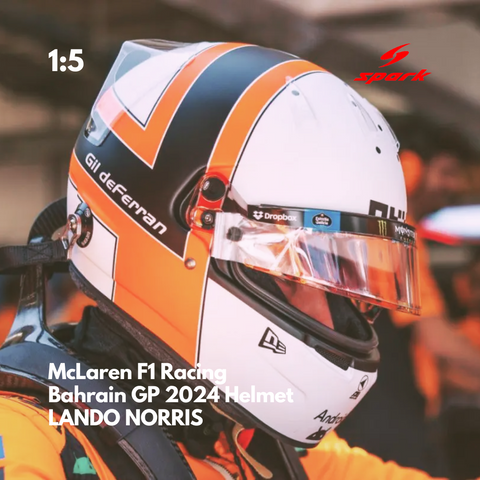 Lando Norris - McLaren F1 Bahrain GP 2024 Helmet - 1/5 Proportion Mini Helmet