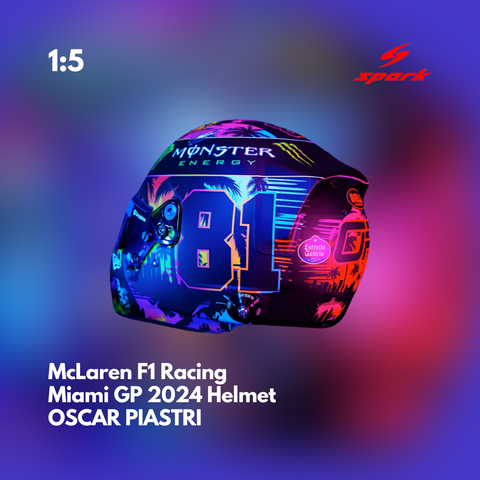 Oscar Piastri - McLaren F1 Miami GP 2024 Helmet - 1/5 Proportion Mini Helmet
