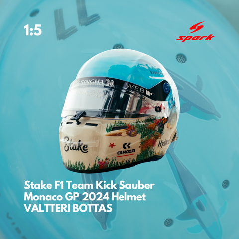 Valtteri Bottas - Kick Sauber F1 Monaco GP 2024 Helmet - 1/5 Proportion Mini Helmet