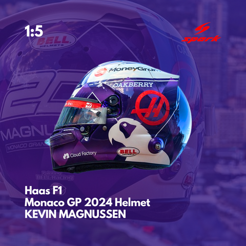 Kevin Magnussen - Haas F1 Season 2024 Helmet - 1/5 Proportion Mini Helmet