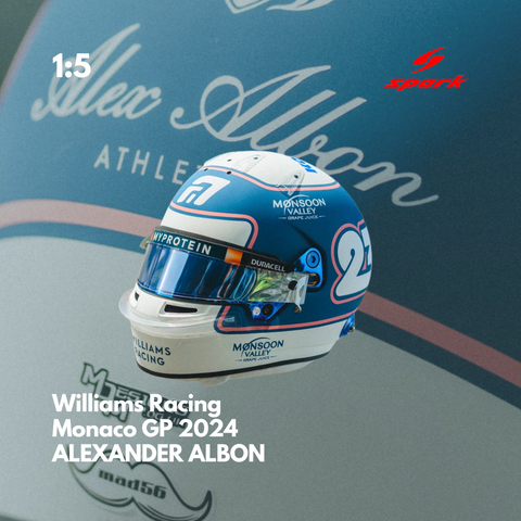 Alex Albon - Williams Racing Monaco GP 2024 Helmet - 1/5 Proportion Mini Helmet